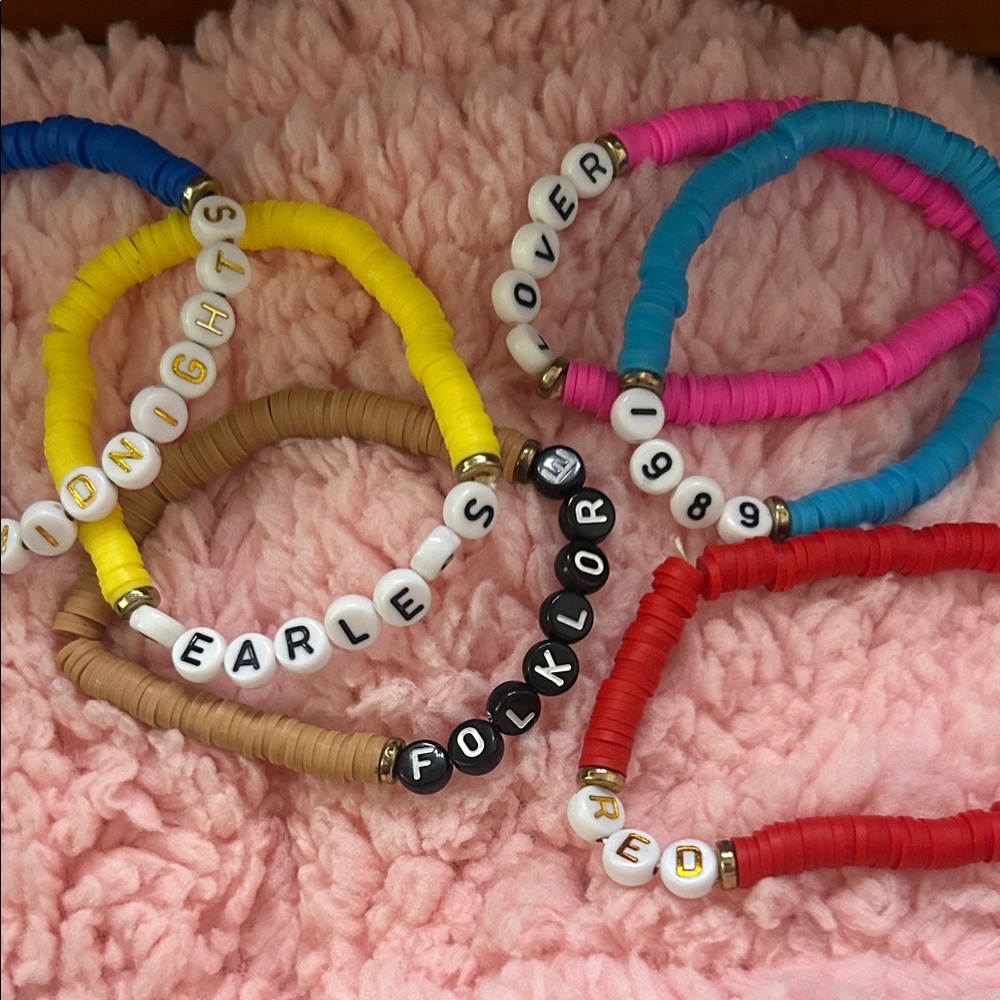 Taylor Swift Albums Colorful Beaded Kids Friendship Bracelets Set